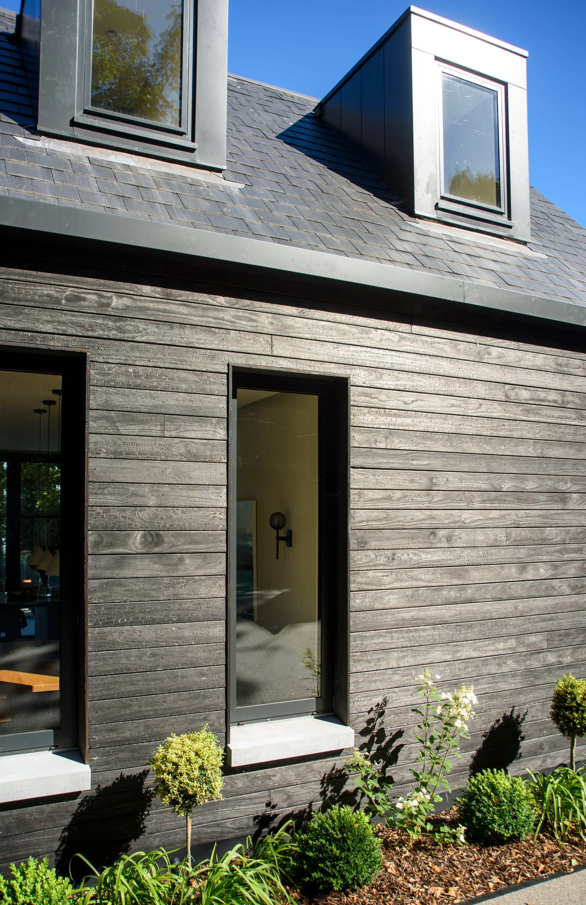 Dormer window and slate roof detail